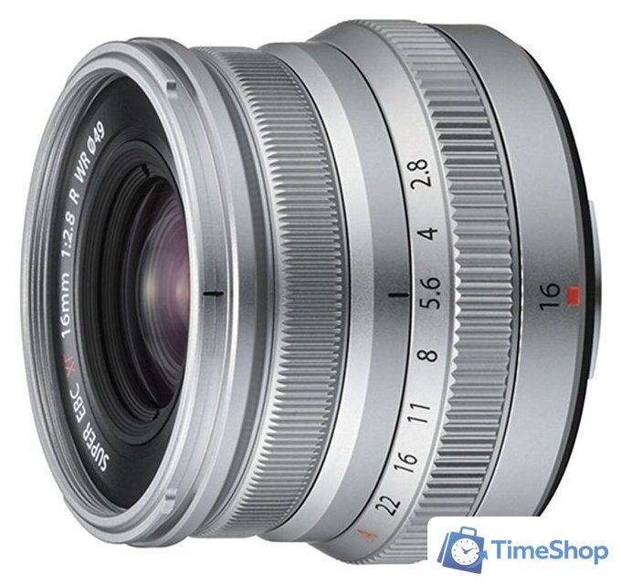 Объектив FUJINON XF 16mm F2.8 R WR (серебристый) - Изображение №1 — Интернет-магазин Time-Shop
