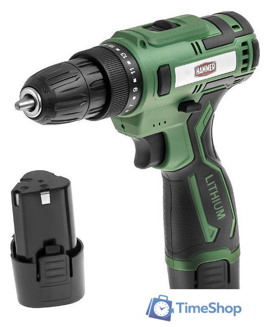 Дрель-шуруповерт Hammer ACD12/2C (с 2-мя АКБ, кейс) - Изображение №2 — Интернет-магазин Time-Shop