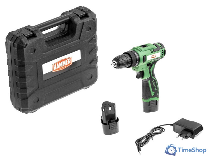 Дрель-шуруповерт Hammer ACD12/2C (с 2-мя АКБ, кейс) - Изображение №1 — Интернет-магазин Time-Shop