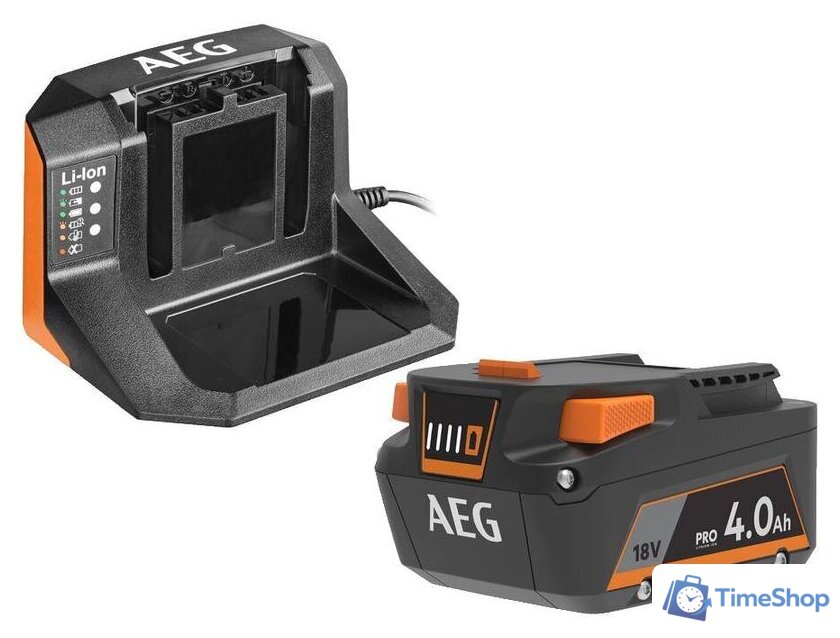 Аккумулятор с зарядным устройством AEG Powertools SET L1840S 4935478933 (18В/4 Ah + 18В) - Изображение №1 — Интернет-магазин Time-Shop