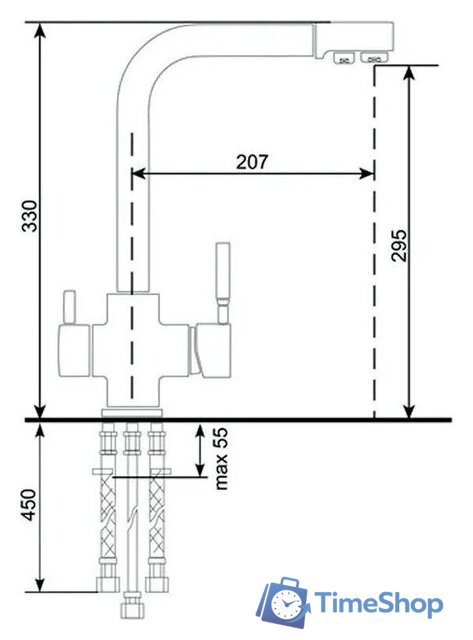 Смеситель Ekko EM4352-4 - Изображение №8 — Интернет-магазин Time-Shop