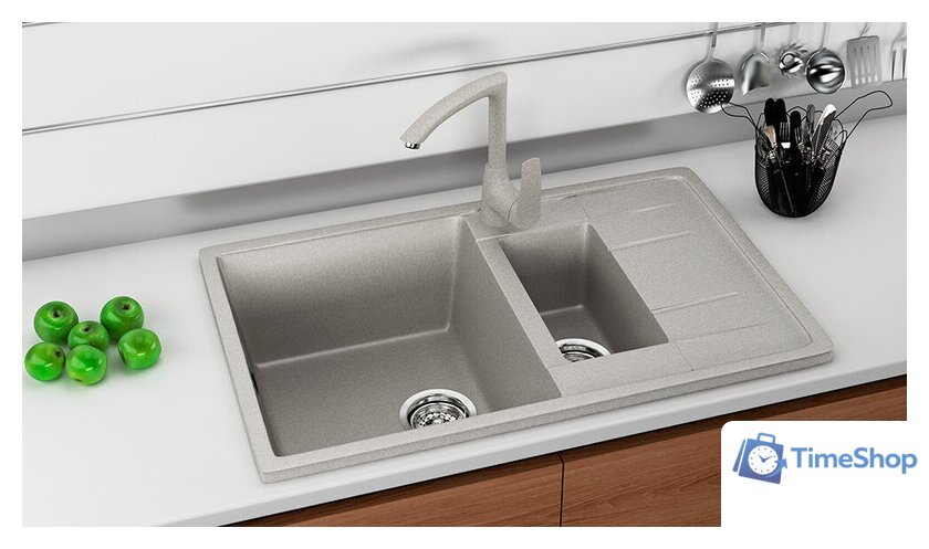 Кухонная мойка Ulgran U-205 (ультра-черный) - Изображение №2 — Интернет-магазин Time-Shop