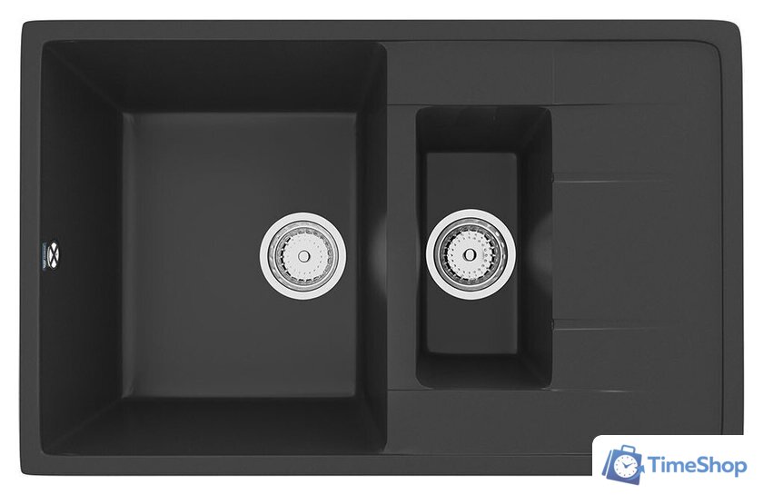 Кухонная мойка Ulgran U-205 (ультра-черный) - Изображение №1 — Интернет-магазин Time-Shop