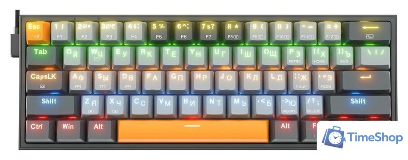 Клавиатура Redragon Fizz (Redragon Red, черный/серый) - Изображение №1 — Интернет-магазин Time-Shop