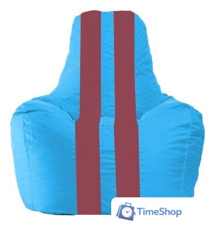 Кресло-мешок Flagman Спортинг С1.1-281 (голубой/бордовый) - Изображение №1 — Интернет-магазин Time-Shop