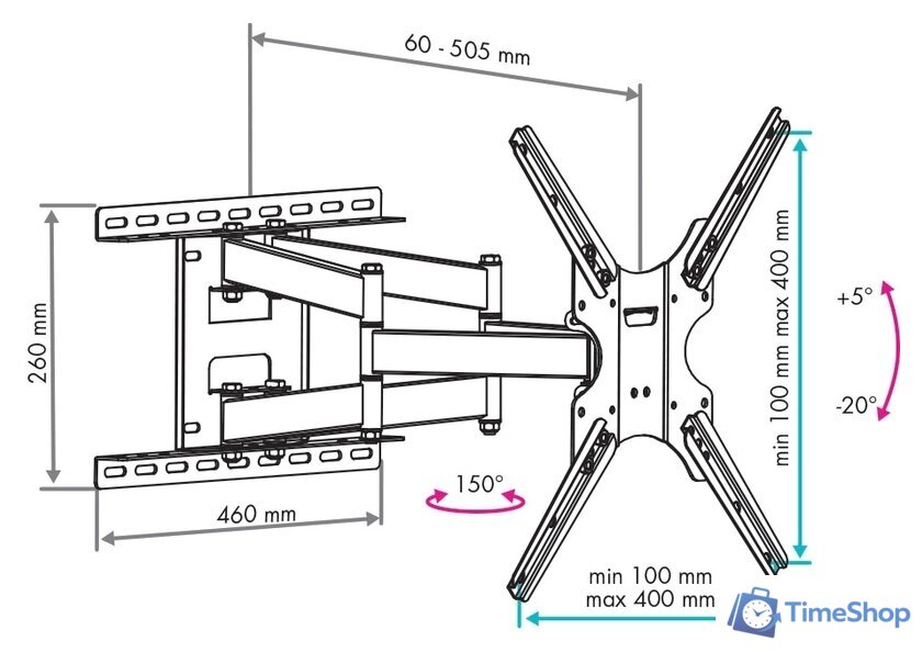 Кронштейн для телевизора VLK TRENTO-8 - Изображение №2 — Интернет-магазин Time-Shop