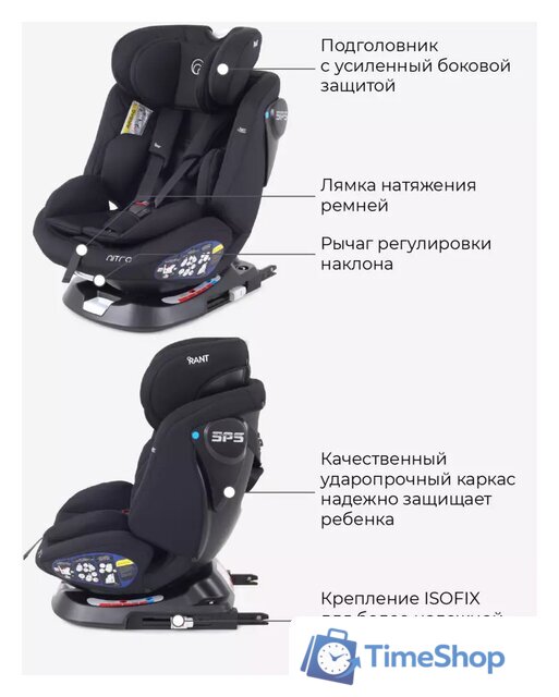 Детское автокресло Rant Nitro Isofix UB619 (черный) - Изображение №9 — Интернет-магазин Time-Shop
