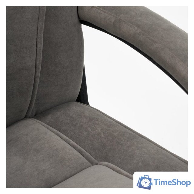 Офисное кресло TetChair Bergamo флок (хром/серый 29) - Изображение №8 — Интернет-магазин Time-Shop