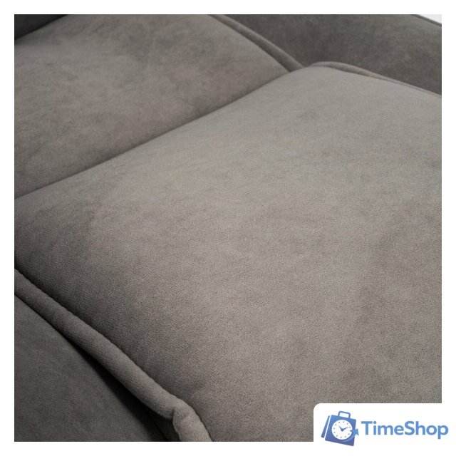 Офисное кресло TetChair Bergamo флок (хром/серый 29) - Изображение №7 — Интернет-магазин Time-Shop