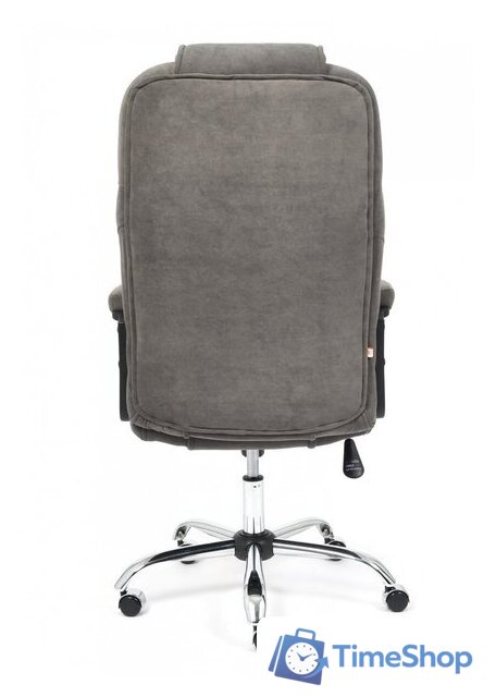 Офисное кресло TetChair Bergamo флок (хром/серый 29) - Изображение №5 — Интернет-магазин Time-Shop