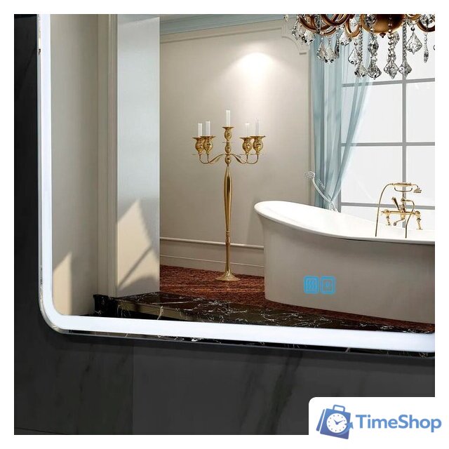  Пекам Зеркало Marta 1 80x60 marta1-80x60sp (с подсветкой, подогревом и сенсором на прикосновение) - Изображение №5 — Интернет-магазин Time-Shop