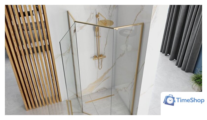 Душевой уголок Rea Diamond 90x90 (золотой/прозрачное стекло) - Изображение №3 — Интернет-магазин Time-Shop