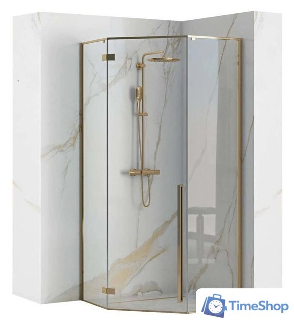 Душевой уголок Rea Diamond 90x90 (золотой/прозрачное стекло) - Изображение №1 — Интернет-магазин Time-Shop