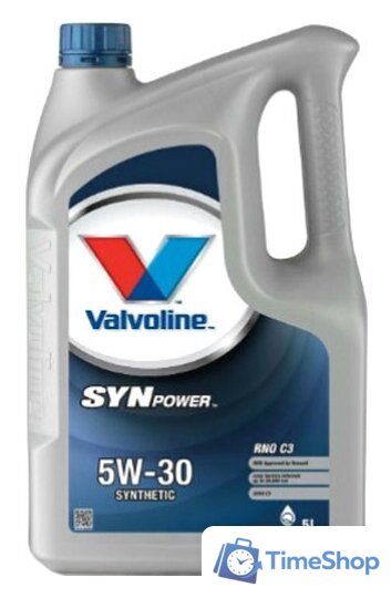 Моторное масло Valvoline SynPower RNO C3 5W-30 5л - Изображение №1 — Интернет-магазин Time-Shop