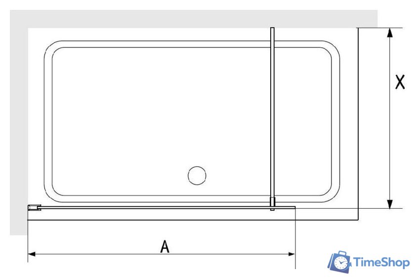 Душевая стенка RGW WA-08G 06100807-156 70 (золото/ребристое стекло) - Изображение №3 — Интернет-магазин Time-Shop