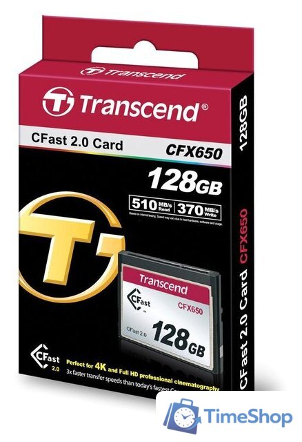 Карта памяти Transcend CFX650 CompactFlash 128GB - Изображение №2 — Интернет-магазин Time-Shop