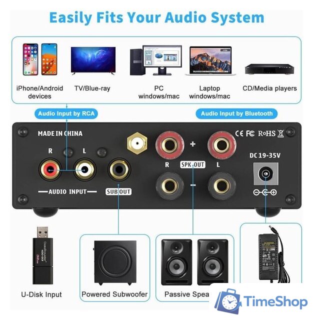 Усилитель мощности Fosi Audio BL20C (24V) - Изображение №3 — Интернет-магазин Time-Shop