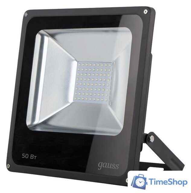Прожектор Gauss LED 50W IP65 6500K 613100350 (черный) - Изображение №1 — Интернет-магазин Time-Shop
