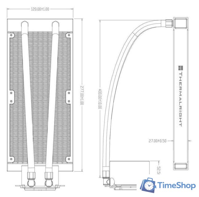 Система жидкостного охлаждения для процессора Thermalright Frozen Magic EX 240 - Изображение №6 — Интернет-магазин Time-Shop