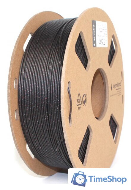 Пластик Gembird PLA 1.75 мм 1000 г 3DP-PLA-MX3-01-GBK (черный) - Изображение №1 — Интернет-магазин Time-Shop