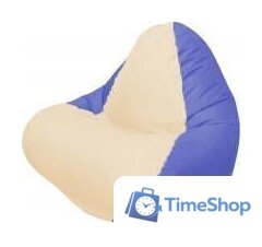 Кресло-мешок Flagman Релакс Г4.1-016 (светло-бежевый/синий) - Изображение №1 — Интернет-магазин Time-Shop