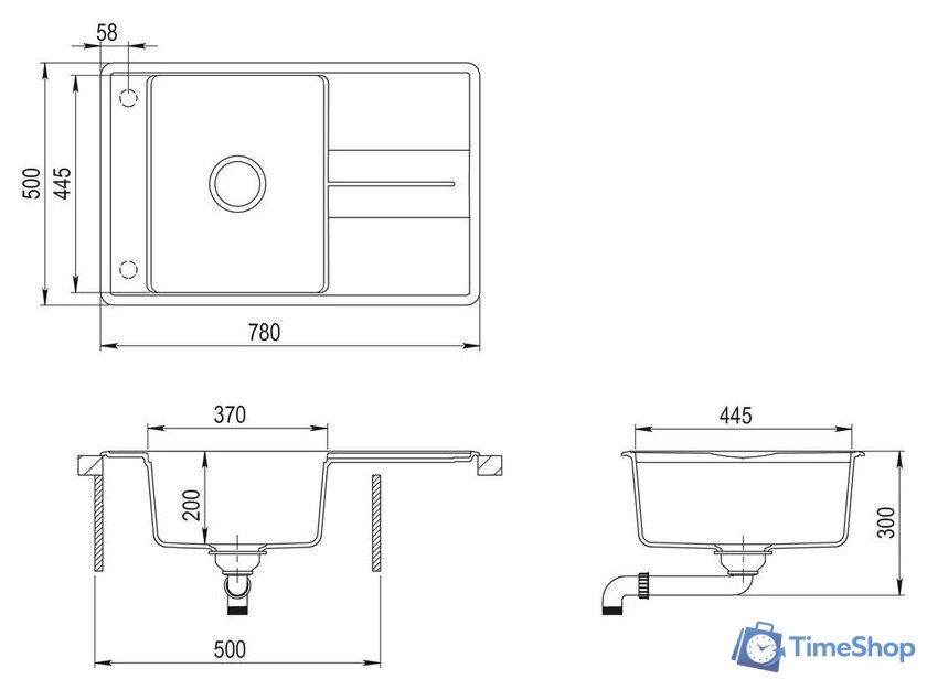 Кухонная мойка Aquasanita Bella SQB101AW (beige 110) - Изображение №2 — Интернет-магазин Time-Shop