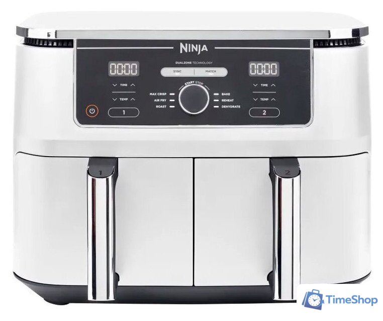 Аэрогриль (аэрофритюрница) Ninja Air Fryer Dual zone AF400EUWH - Изображение №1 — Интернет-магазин Time-Shop
