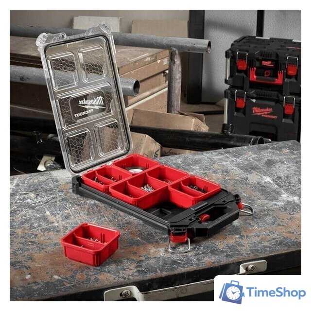 Органайзер Milwaukee Packout Compact Slim Organiser 4932471065 - Изображение №3 — Интернет-магазин Time-Shop