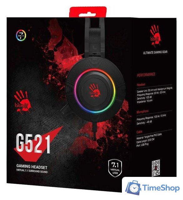 Наушники A4Tech Bloody G521 (черный) - Изображение №3 — Интернет-магазин Time-Shop