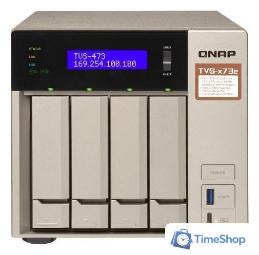 Сетевой накопитель QNAP TVS-473E-8G - Изображение №1 — Интернет-магазин Time-Shop