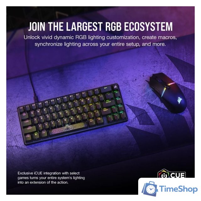 Клавиатура Corsair K65 Pro Mini (Corsair OPX, нет кириллицы) - Изображение №9 — Интернет-магазин Time-Shop