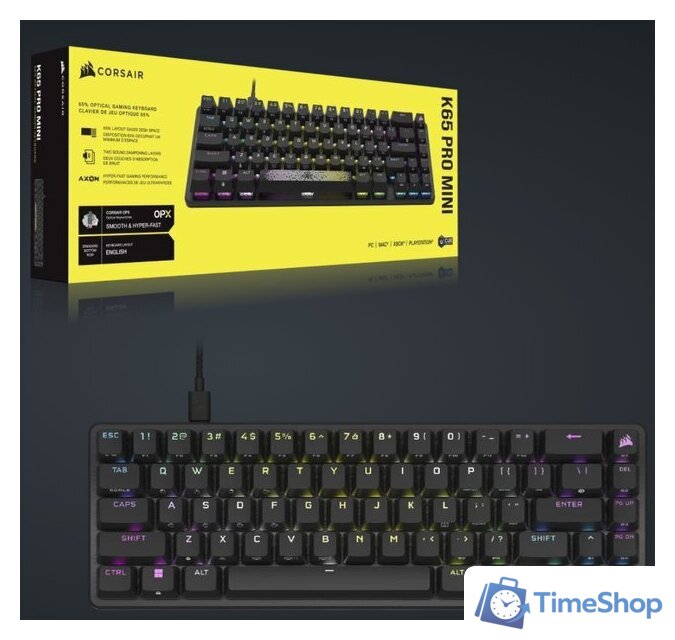 Клавиатура Corsair K65 Pro Mini (Corsair OPX, нет кириллицы) - Изображение №8 — Интернет-магазин Time-Shop