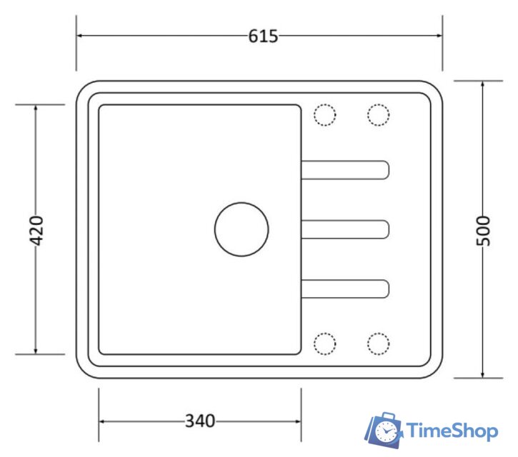Кухонная мойка ZorG Torino 62 (черный оникс) - Изображение №4 — Интернет-магазин Time-Shop