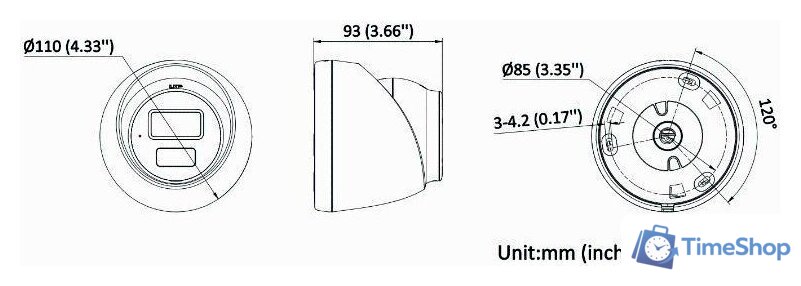 IP-камера Hikvision DS-2CD1363G2-LIU (2.8 мм) - Изображение №4 — Интернет-магазин Time-Shop