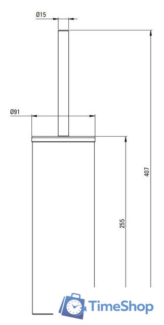 Ершик для унитаза Deante Round Nero ADR_N712 (черный) - Изображение №4 — Интернет-магазин Time-Shop
