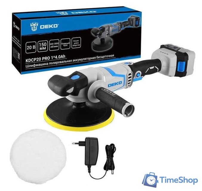 Полировальная машина Deko KDCP20 PRO 081-1028 (с 1-им АКБ) - Изображение №1 — Интернет-магазин Time-Shop