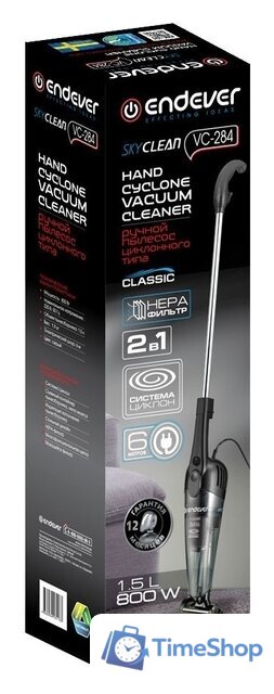 Пылесос Endever SkyClean VC-284 - Изображение №2 — Интернет-магазин Time-Shop