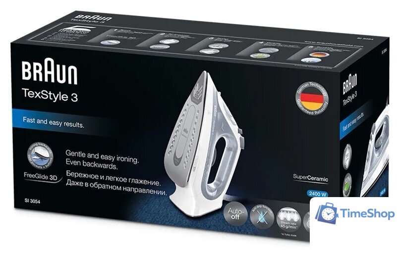 Утюг Braun Texstyle 3 SI 3054 GY - Изображение №3 — Интернет-магазин Time-Shop