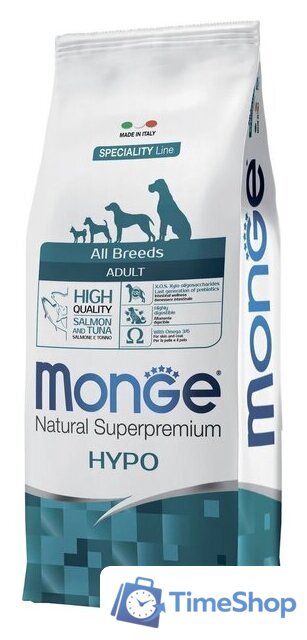 Сухой корм для собак Monge Speciality Line Hypo гипоаллергенный из лосося с тунцом (12 кг) - Изображение №1 — Интернет-магазин Time-Shop