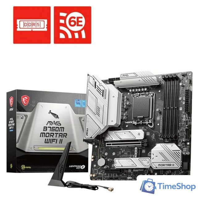 Материнская плата MSI MAG B760M Mortar WiFi II - Изображение №2 — Интернет-магазин Time-Shop
