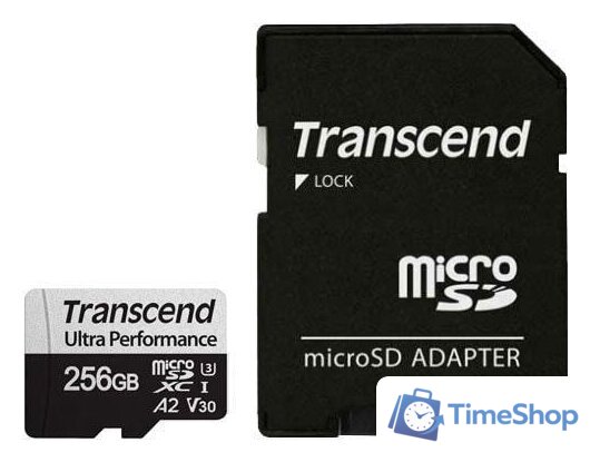 Карта памяти Transcend microSDXC 340S 256GB (с адаптером) - Изображение №1 — Интернет-магазин Time-Shop