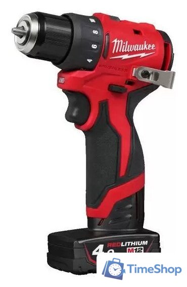 Дрель-шуруповерт Milwaukee M12 BLDDRC-402C 4933499688 (с 2-мя АКБ, кейс) - Изображение №1 — Интернет-магазин Time-Shop