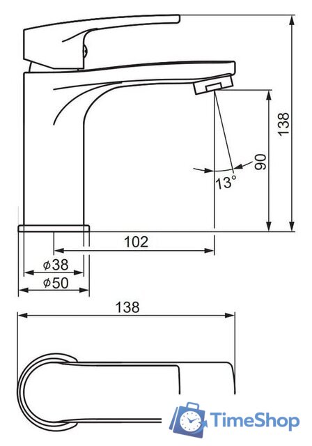 Смеситель Damixa Eclipse 480210000 - Изображение №4 — Интернет-магазин Time-Shop