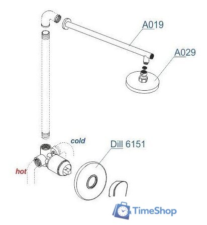Душевая система  Wasserkraft A12629 - Изображение №3 — Интернет-магазин Time-Shop