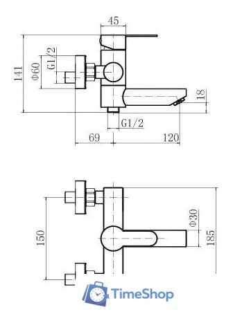 Смеситель Fashun A53001 - Изображение №2 — Интернет-магазин Time-Shop
