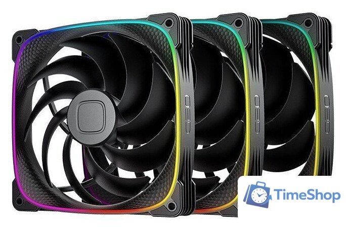 Комплект вентиляторов для корпуса Geometric Future Squama 2503-14 Triple Pack (черный) - Изображение №1 — Интернет-магазин Time-Shop
