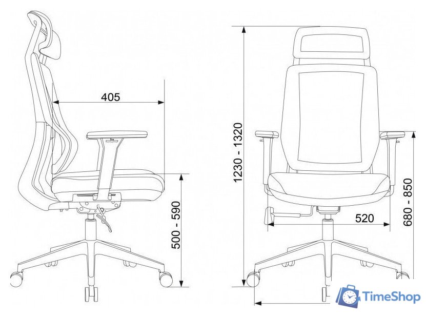 Офисное кресло Бюрократ MC-G411N-H (серый) - Изображение №14 — Интернет-магазин Time-Shop