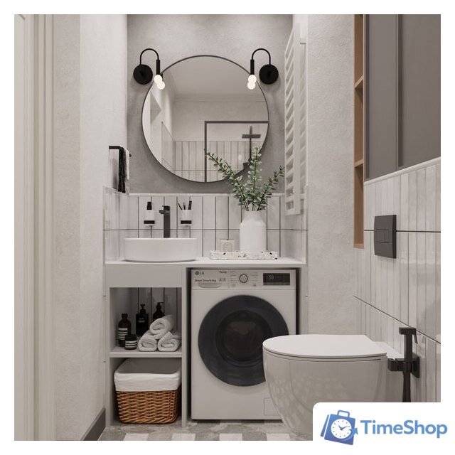  ЗОВ Тумба под умывальник Стамбул 100 S100LWP0LWPWM (белый) - Изображение №2 — Интернет-магазин Time-Shop