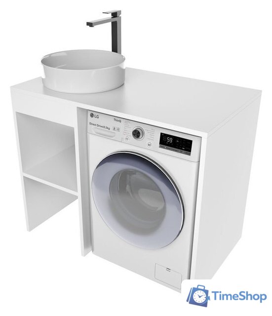  ЗОВ Тумба под умывальник Стамбул 100 S100LWP0LWPWM (белый) - Изображение №1 — Интернет-магазин Time-Shop