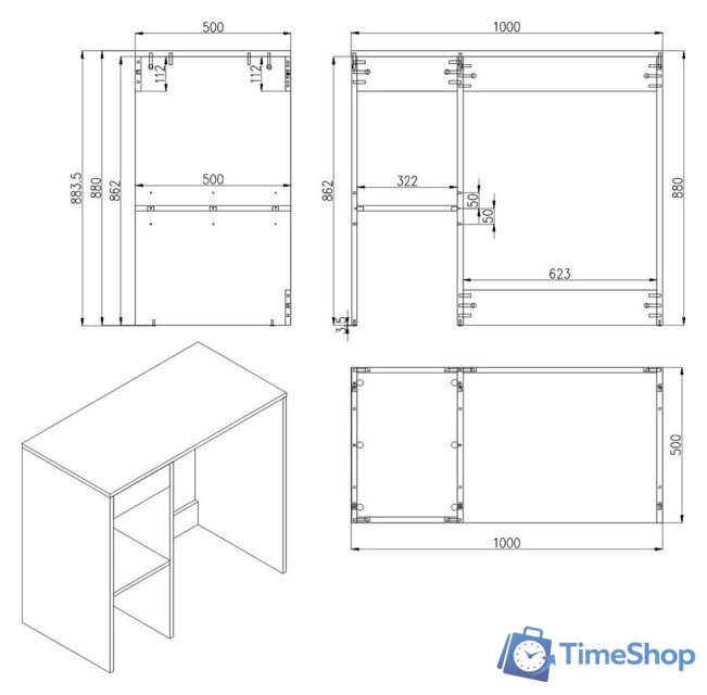  ЗОВ Тумба под умывальник Стамбул 100 S100LWP0LWPWM (белый) - Изображение №5 — Интернет-магазин Time-Shop